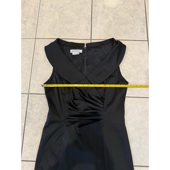 Kay Unger Sheath Black Portrait Collar Party Cocktail Sz 8 Sleeveless Dress - Picture 5 of 7